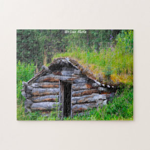 Cabane en bois Alaska. Puzzle