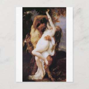 Cabanel  Alexandre  Nymphe  et  Satyr  1860 Postcard
