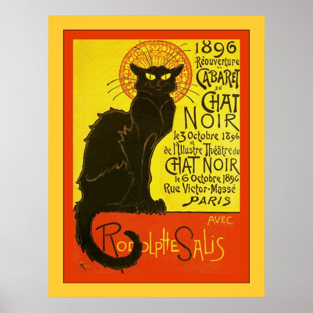 Cabaret du Chat Noir ~ Vintage Advertising Poster (Front)