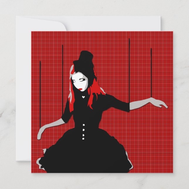 cabaret marionette invitation (Front)