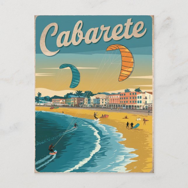 Cabarete Dominican Republic Vintage Postcard (Front)