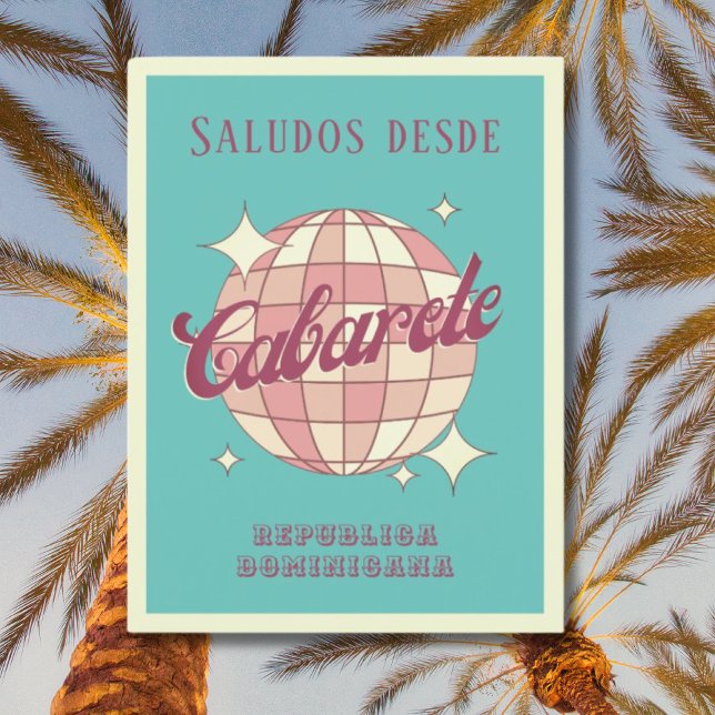 Cabarete République dominicaine Retro Carte postal (Créateur téléchargé)