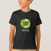 Cabb-aged Funny Old Veggie Cabbage Pun Dark BG