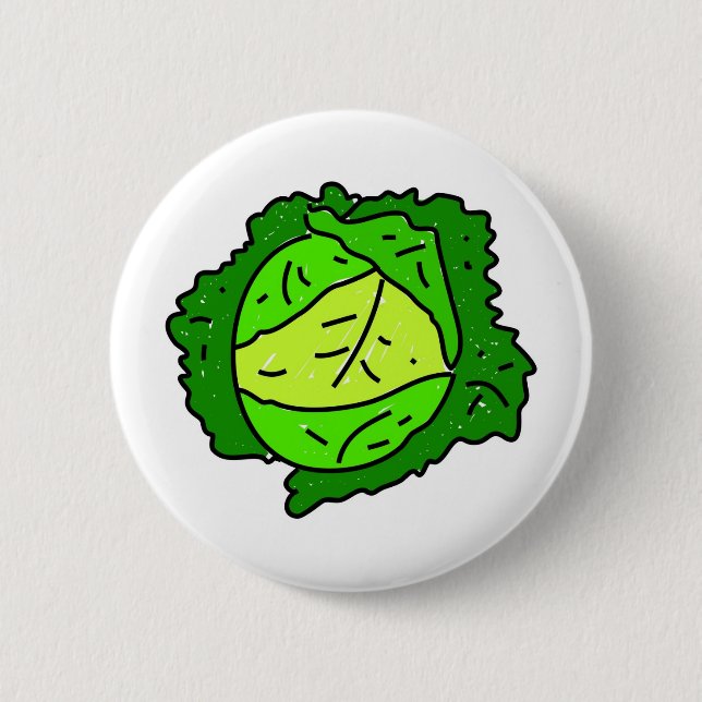 cabbage 2 inch round button (Front)