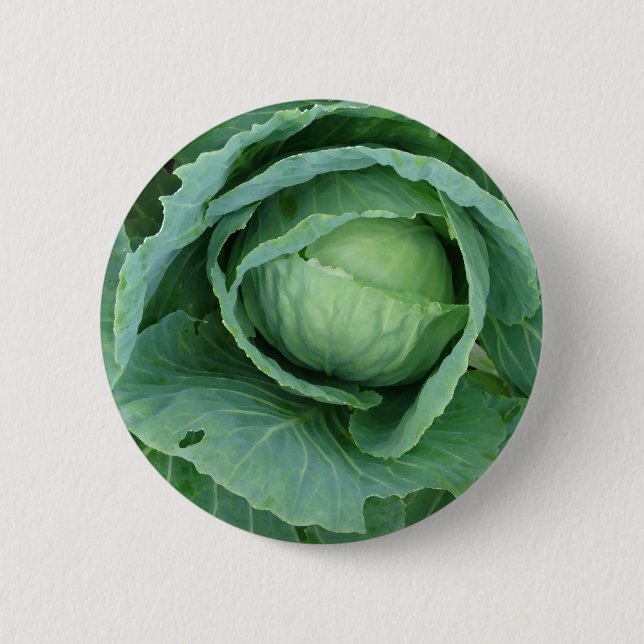 Cabbage 2 Inch Round Button (Front)