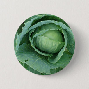 Cabbage 2 Inch Round Button