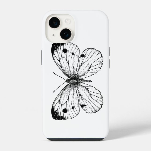 Cabbage butterfly iPhone case (Back)