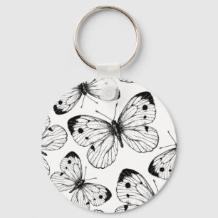 Cabbage butterfly pattern keychain