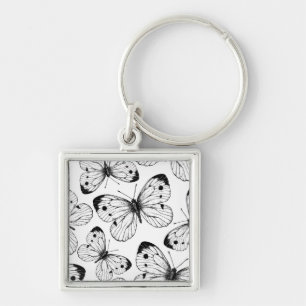 Cabbage butterfly pattern keychain