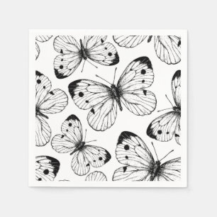 Cabbage butterfly pattern napkin