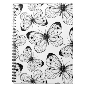Cabbage butterfly pattern notebook