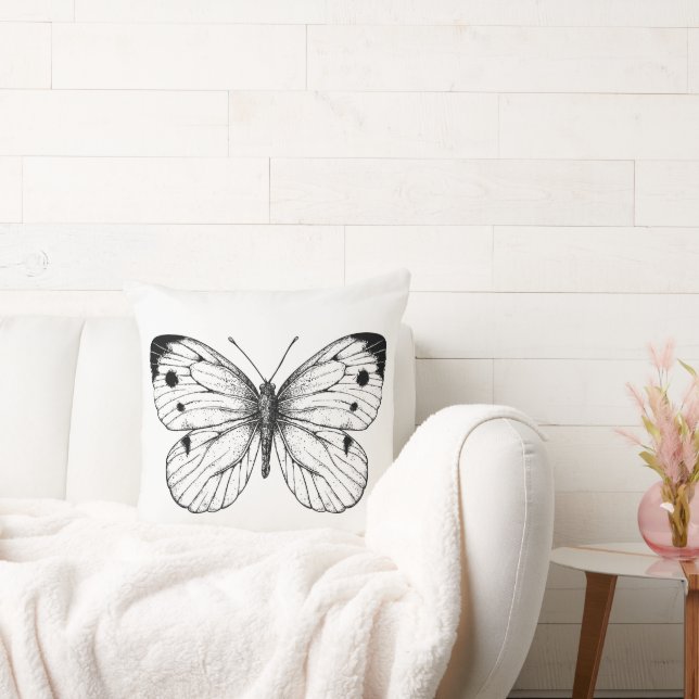 Cabbage butterfly throw pillow (Couch)