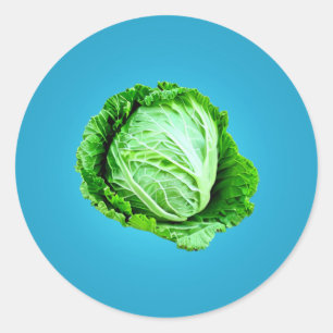 Cabbage Classic Round Sticker