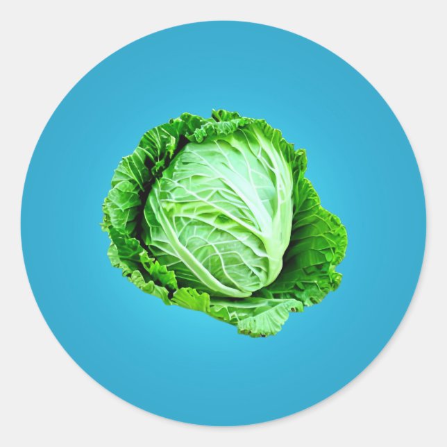 Cabbage Classic Round Sticker (Front)