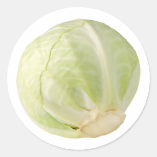 Cabbage Classic Round Sticker