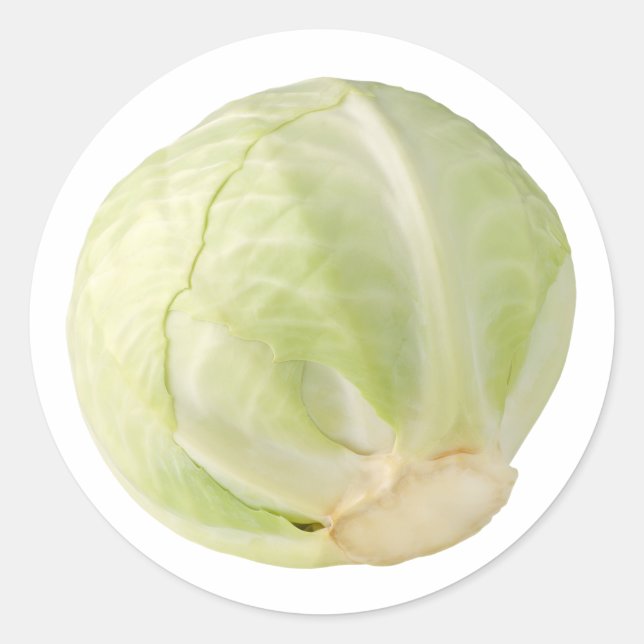 Cabbage Classic Round Sticker (Front)