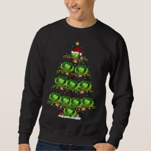 Cabbage Lover Xmas Lighting Santa Cabbage Christma Sweatshirt
