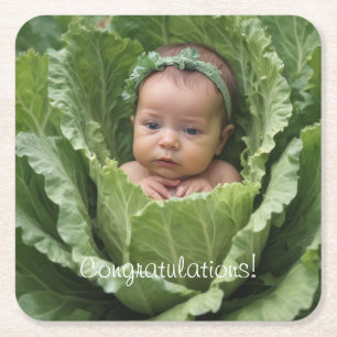 Cabbage Patch Baby Square Paper Coaster