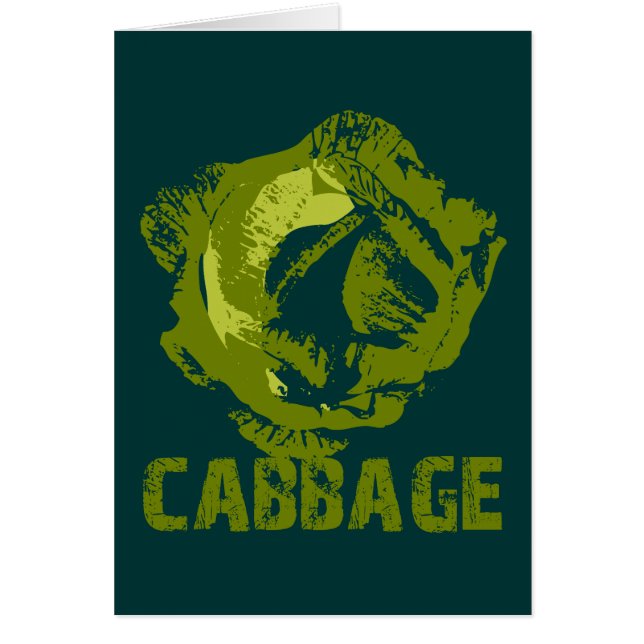 Cabbage Pop Art Card (Front)