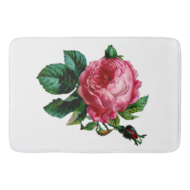Cabbage Rose Bath Mat (Front)