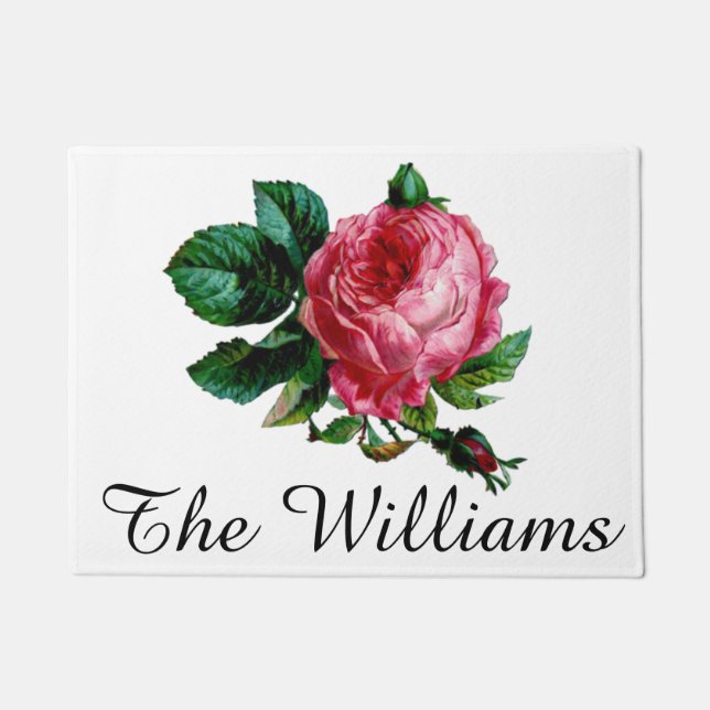 Cabbage Rose Door Mat (Front)