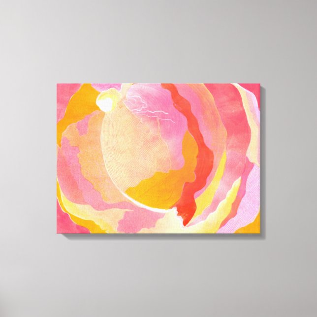 Cabbage Rose III Canvas Print (Front)