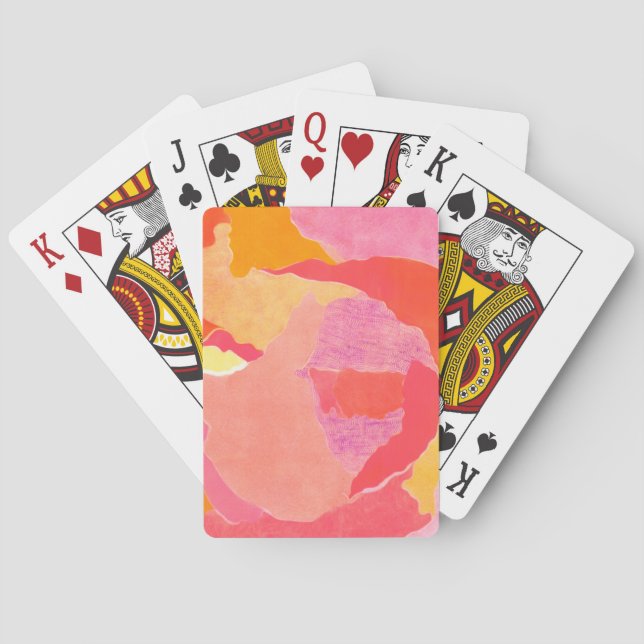 Cabbage Rose IV Playing Cards (Back)