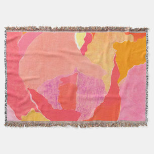 Cabbage Rose IV Throw Blanket