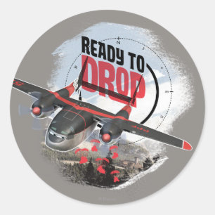 Cabbie Ready To Drop Classic Round Sticker