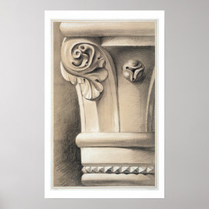 Ca'Bernardo, Capital of Window Shafts, from 'Examp Poster