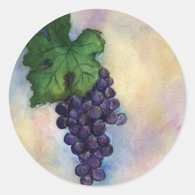 Cabernet Sauvignon Red Wine Grapes Stickers (Front)