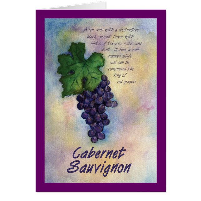 Cabernet Sauvignon Wine Card (Front)