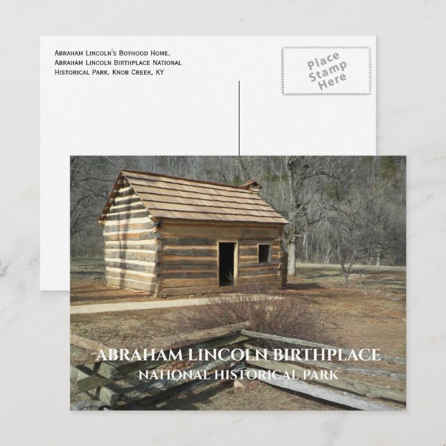  Cabin, Abraham Lincolns Birthplace NHP, KY Postcard (Front/Back)