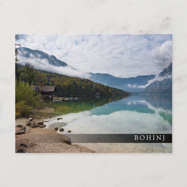 Cabin alongside Bohinj Lake in Slovenia Postcard (Front)