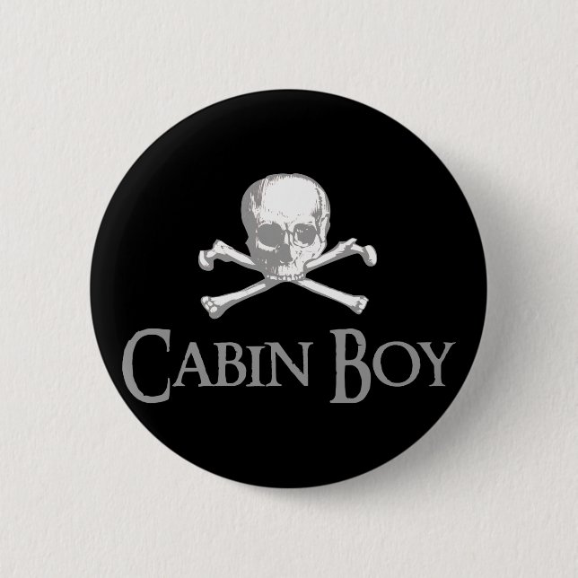 Cabin Boy 2 Inch Round Button (Front)