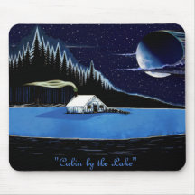 "Cabin by the Lake" Mousepad design.