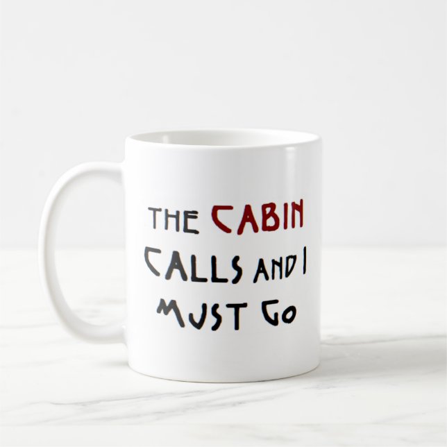 cabin calls coffee mug (Left)