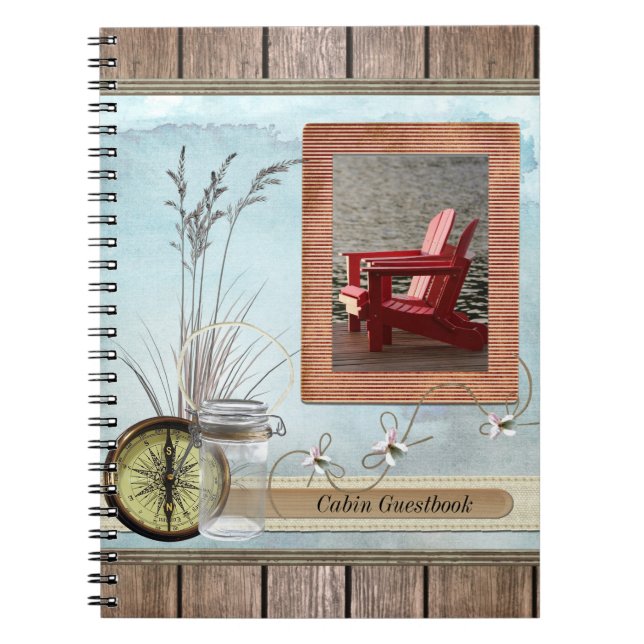 Cabin, cottage or Boat guestbook Notebook (Front)