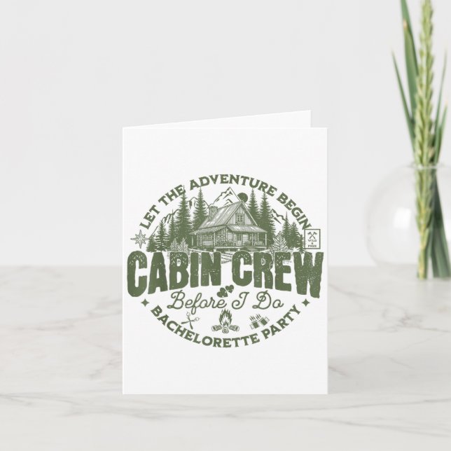 Cabin Crew Before I Do Bachelorette Party Camp Bac Card (Front)