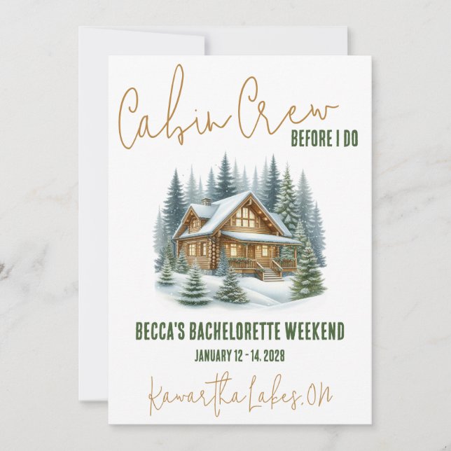 Cabin Crew Before I DO! Weekend Bachelorette Party Invitation (Front)