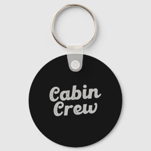 Cabin Crew Friends Family Mountain Vacation Cabin  Keychain