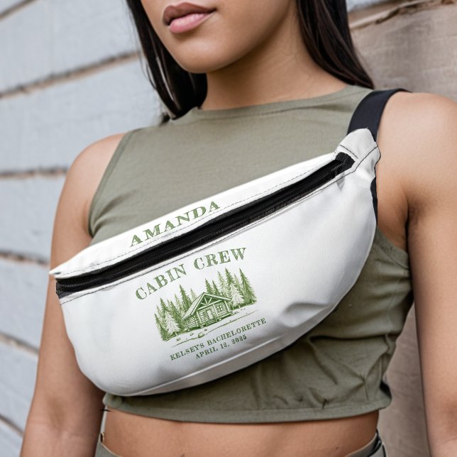 Cabin Crew Green Camp Bachelorette Party Fanny Pack (Creator Uploaded)