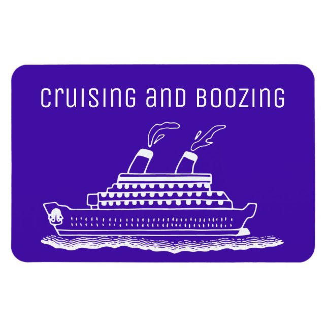 Cabin Door Cruise Ship Travel Crusing and Boozing Magnet (Horizontal)