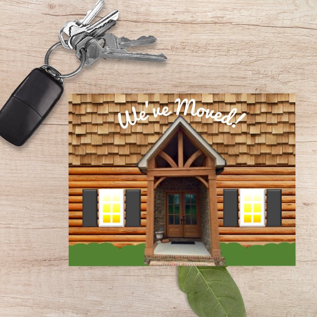 Cabin Facade New Address Postcard (Creator Uploaded)