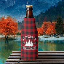 Cabin Family Name Red Buffalo Plaid