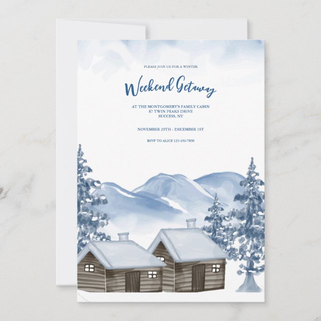 Cabin Fever Invitation (Front)