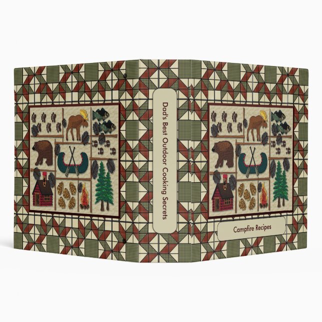 Cabin Fever Lodge Look Camping Recipe Binder (Background)