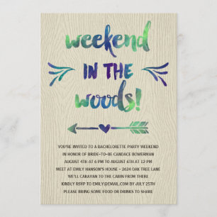 Cabin Fever Rustic Bachelorette Party Invitation