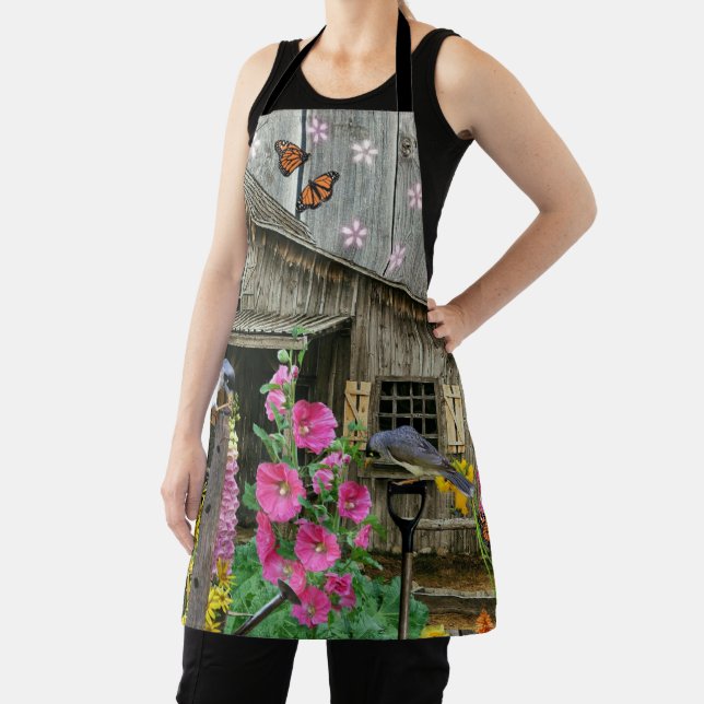 Cabin Flower Garden Apron (Insitu)