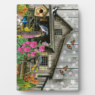 Cabin Flower Garden Plaque